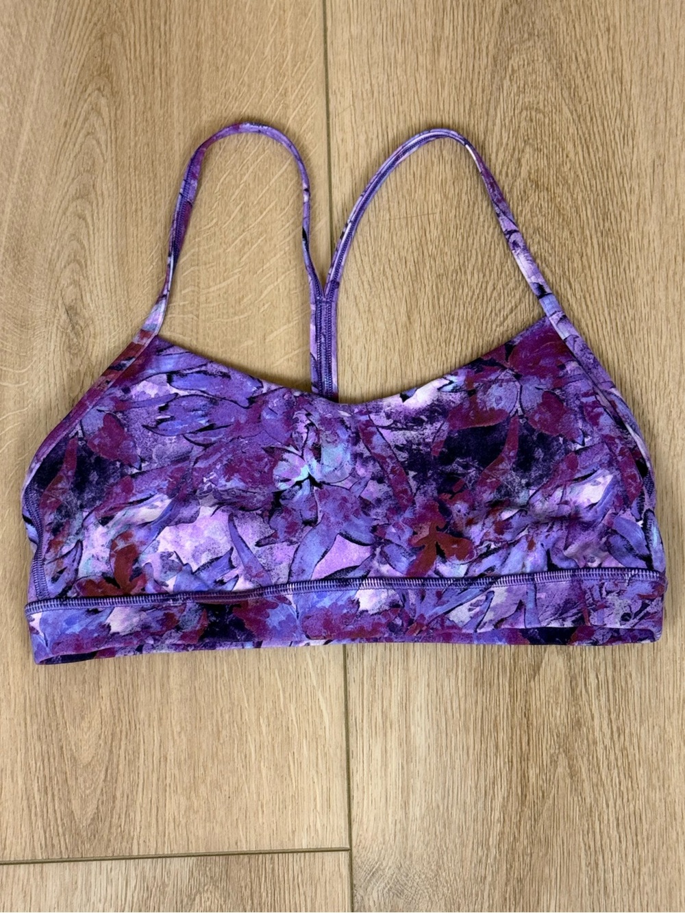 Lululemon Flow Y Bra Iridescent Floral Multi Size 10